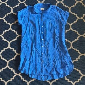 Universal Thread Blue Polo Collar Cap Sleeve Dress